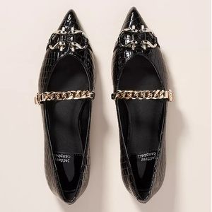 Jeffrey Campbell Black Croco Lavinia Flat from Anthropologie